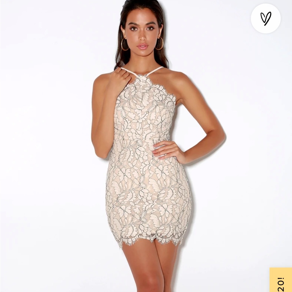 Beige and ivory body on dress